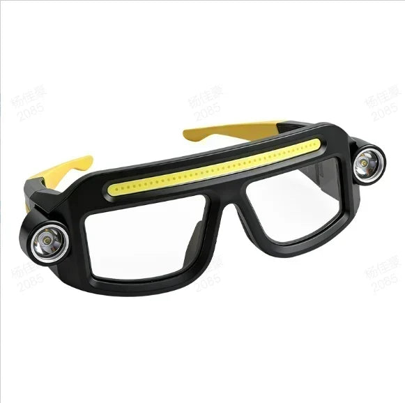 🔦 50% dto. Gafas con linterna LED manos libres – luz COB + 2 focos XTE, 5 modos, 90 g y recargables por USB-C. ¡Ilumina donde necesites sin ocupar las manos! ✨💡