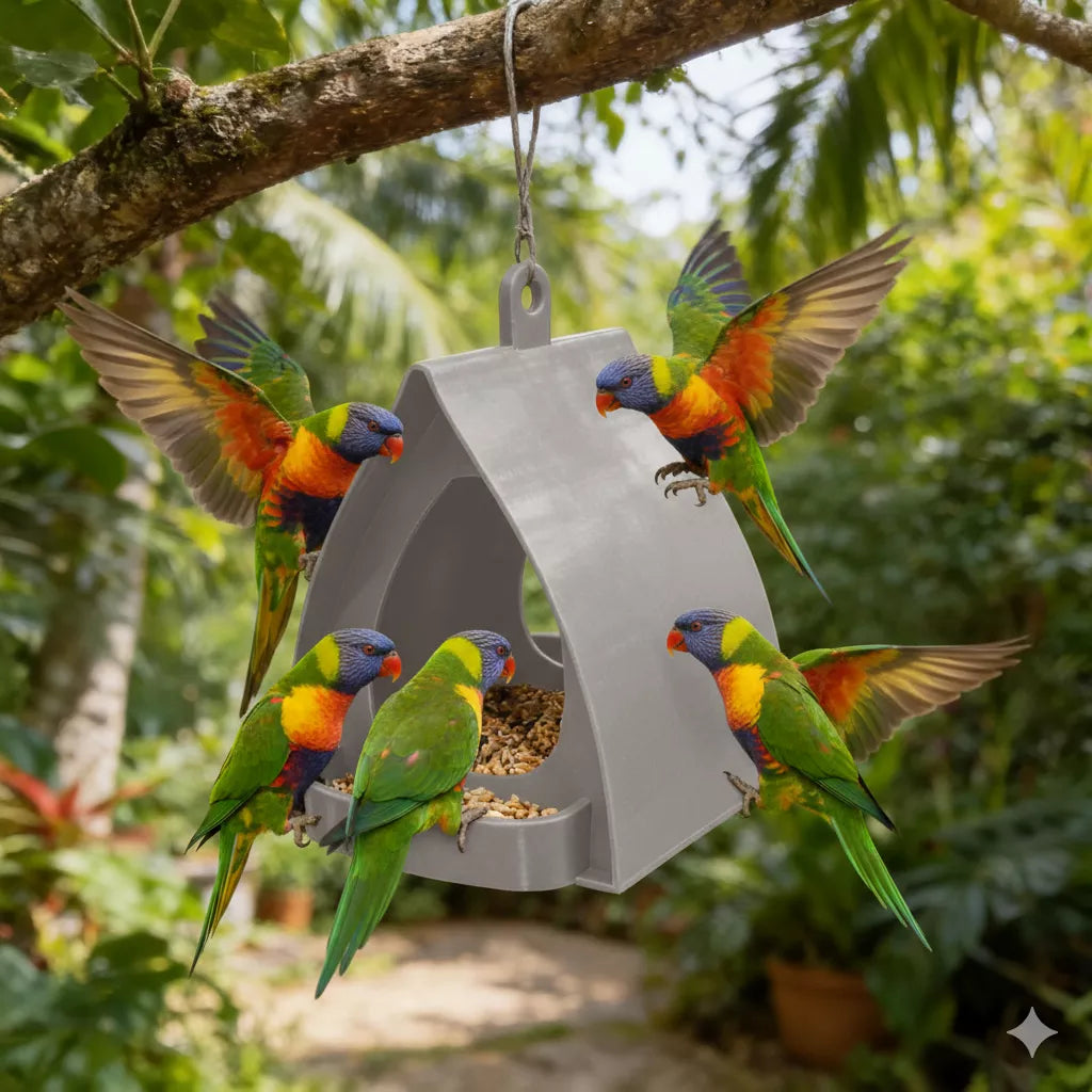 🔥【1° Más Vendido】📢📢¡60 % DE DESCUENTO! ⏰Comedero colgante para pájaros con techo para el jardín