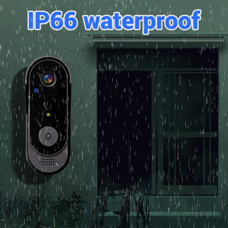 Timbre Inalámbrico con Cámara de Seguridad: 1080P, ángulo de 170°, pantalla de 4.3 pulgadas, resistente al agua para exteriores IPX65, visión nocturna