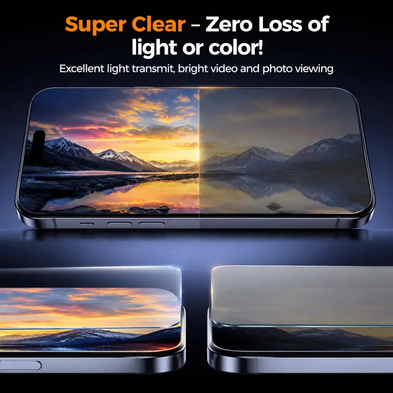📱Compra 1 y Llévate 1 Gratis✨ Protector de Pantalla de Cristal Templado HD / Anti-Espía con Instalación Automática de Eliminación de Polvo