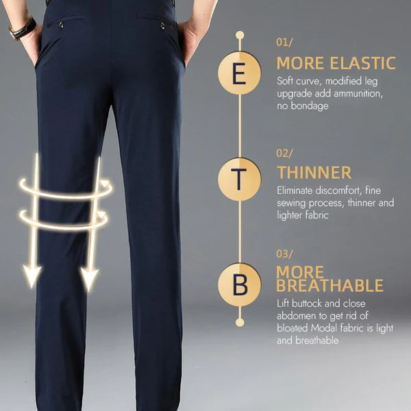 🔥Pantalones clásicos de tiro alto para hombre
