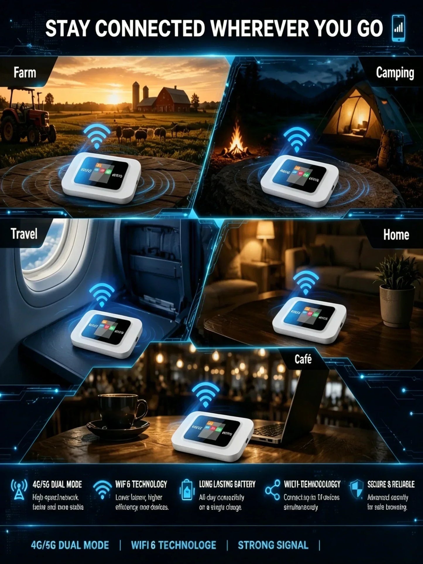 🥳¡OFERTA CALIENTE 2026! 🥳💞¡Más de 50K vendidos! 📶🌐 Hotspot WiFi Móvil – WiFi Portátil con Cobertura Total en Cualquier Lugar. Sin Contrato, Sin Instalación. ¡Mantente Conectado en Todo Momento! 📱✨