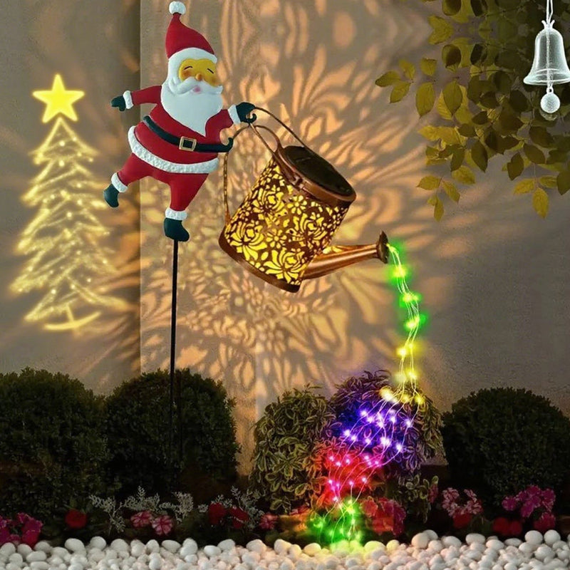 ⏳🔥¡50 % DE DESCUENTO POR TIEMPO LIMITADO! ⏰ Luz de estaca de jardín de Santa Claus alimentada por energía solar