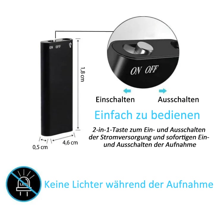 🔥¡Mientras duren existencias 50% DE DESCUENTO!🎉 Mini Grabadora de Voz: Captura cada sonido con precisión inteligente y compacta 🎙️