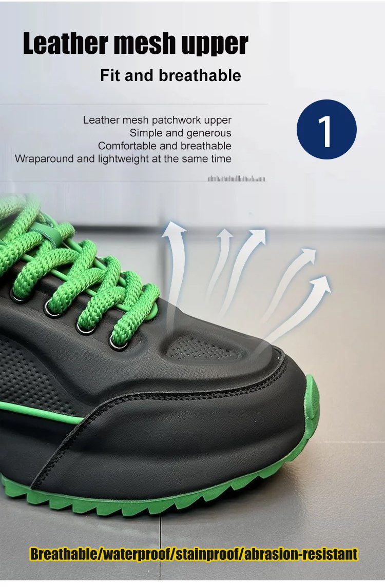 Zapatos Ligeros Para Hombre, Transpirables y Con Amortiguación, Con Suela Gruesa