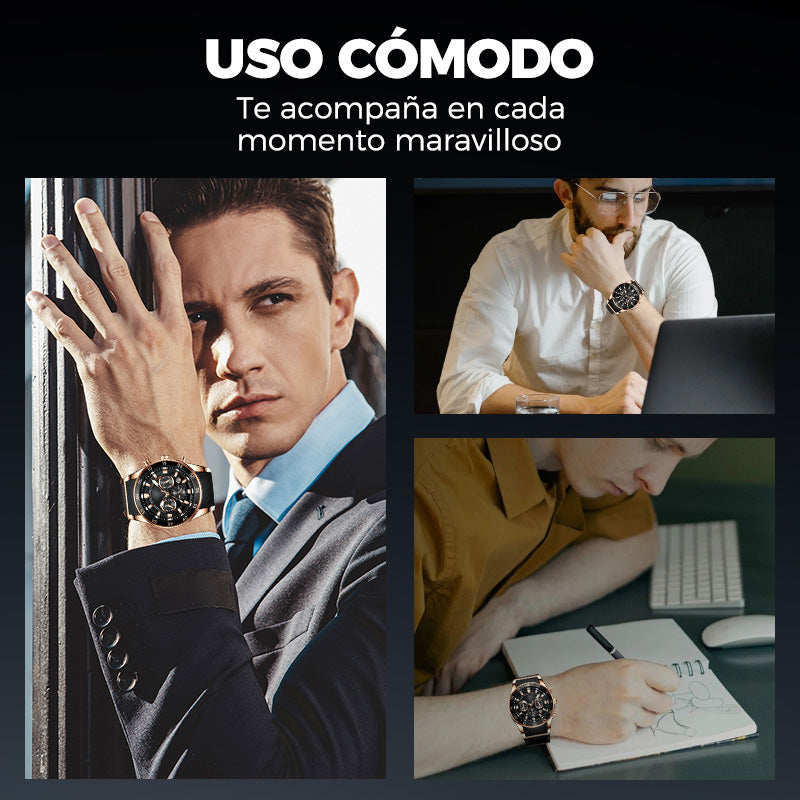 💎Reloj de cuarzo multifuncional resistente al agua para hombre