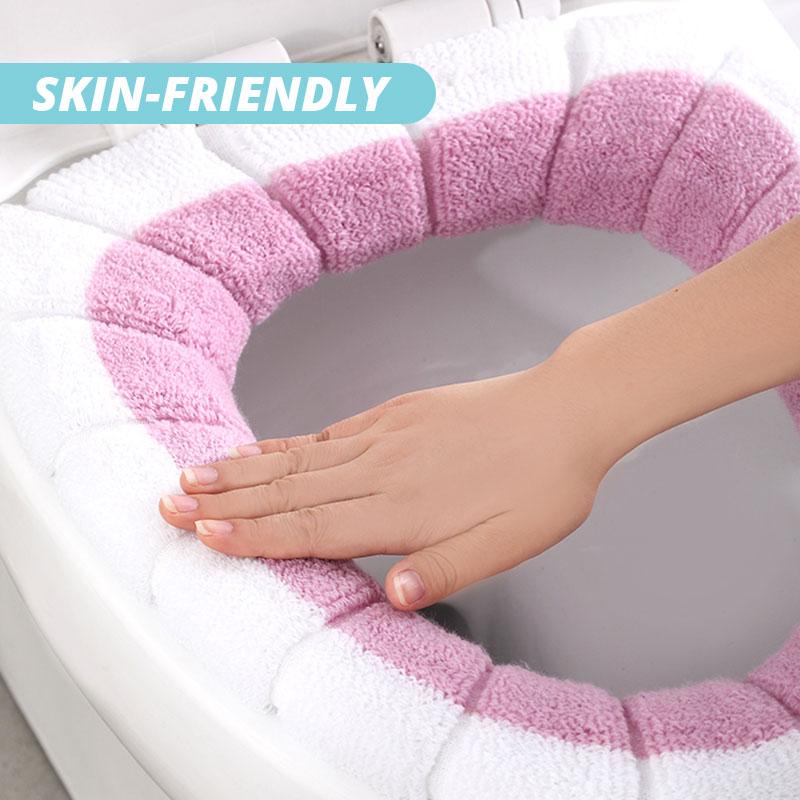 🧶¡50% DE DESCUENTO POR TIEMPO LIMITADO! ✨Funda Tejida para Asiento de Inodoro con Asa — Suave y Cálida🚽