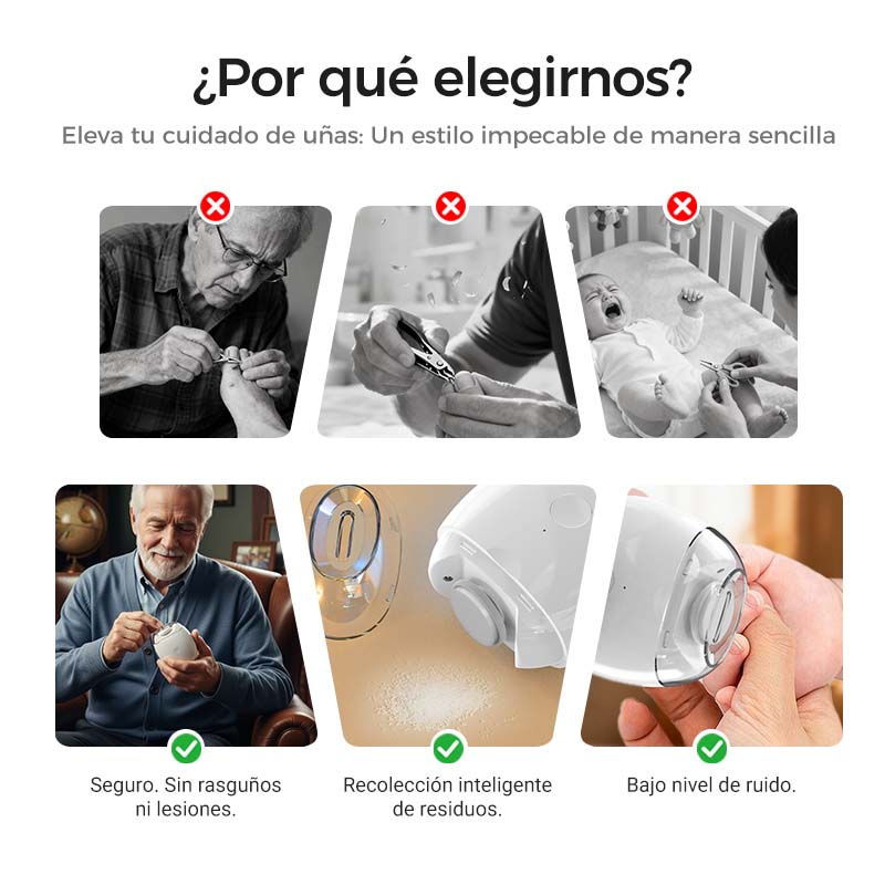 🔥 ¡50% DE DESCUENTO! ✨ Lima de Uñas Automática Universal para Adultos y Niños – ¡Cuidado rápido y fácil para tus uñas! 💅👶👨‍🦳