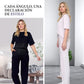 Conjunto de Dos Piezas para Mujer, Top Chic y Pantalón a Juego