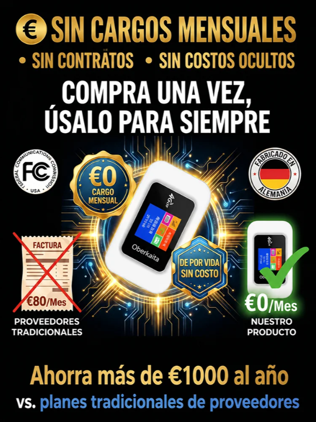 Wi-Fi portátil compatible con todas las redes.