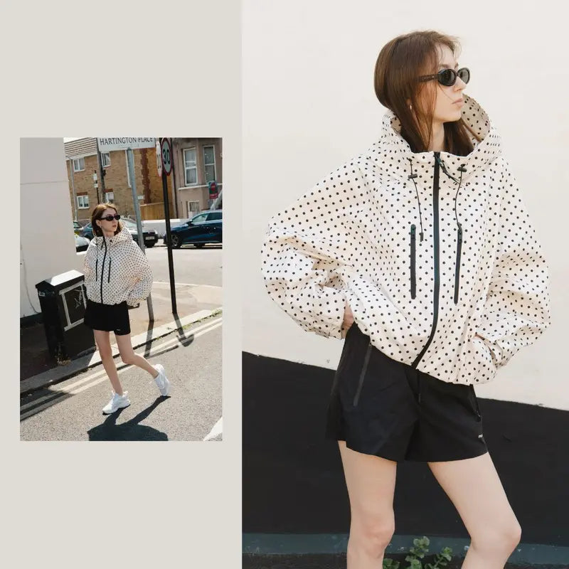 📢📢¡50% DE DESCUENTO! ⏰ Chaqueta Impermeable Oversized de Ala Ancha con Capucha, Dobladillo Abullonado y Puños Ajustables