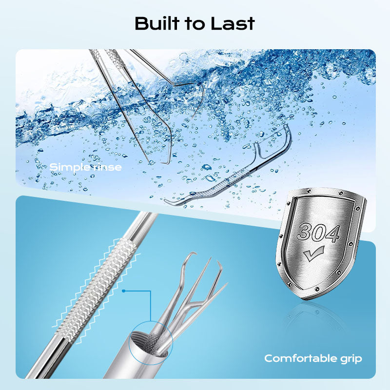 🏆¡Ingeniería de precisión alemana! Punta ultrafina de 0.1 mm para limpieza dental precisa✨