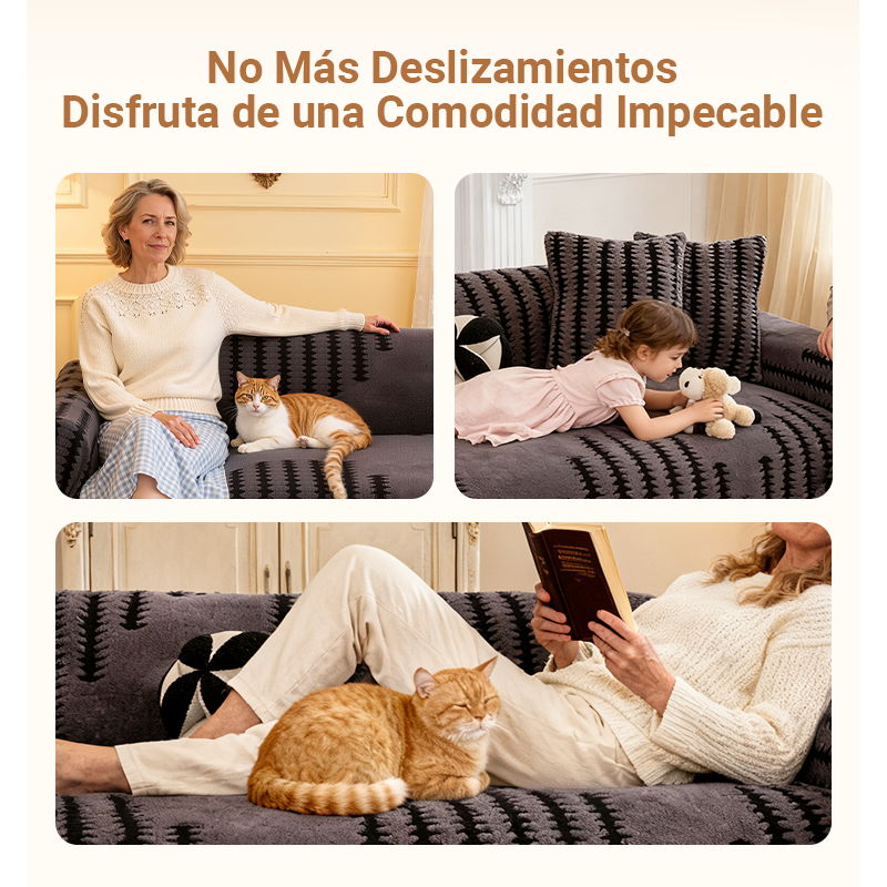 👉 🧸✨ Funda de Sofá de Felpa Ultra Suave – Cálida, Antideslizante y Perfecta para el Hogar