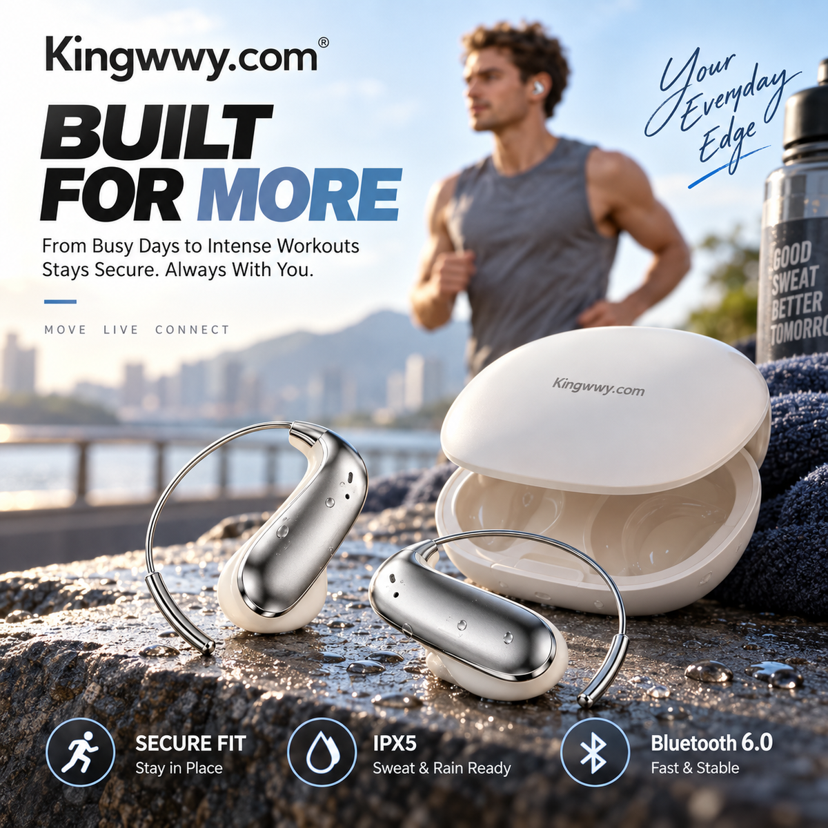 🎁Nuevos Lanzamientos 2026 50% OFF💥Auriculares Bluetooth 6.0 – Ultraligeros 4.2g, apenas los sientes. 48H de batería, resistencia al sudor IPX5. Perfectos para correr y escuchar a diario. ⚡✨