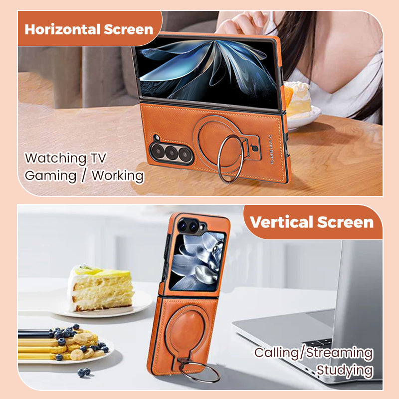 Funda magnética de cuero PU de lujo con soporte para Samsung Z Fold & Z Flip