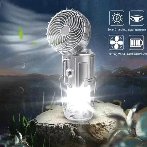 🔥🎁Gran oferta 50% de descuento🎁🔥Luz LED portátil para acampar con ventilador