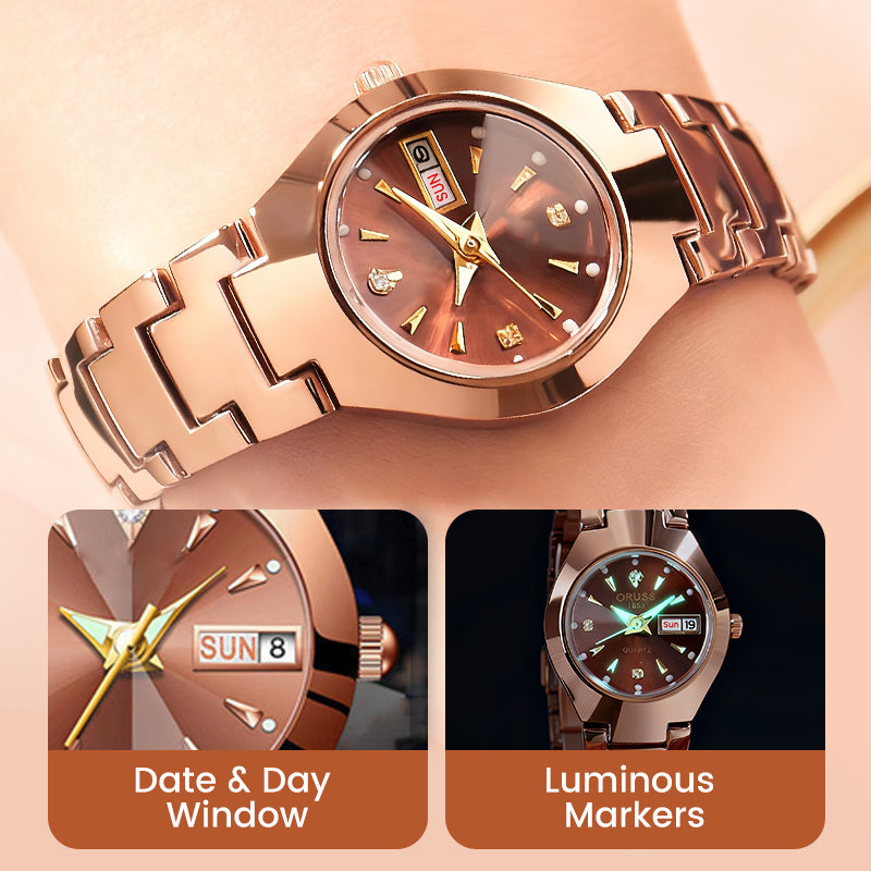 🔥50% DE DESCUENTO EN OFERTA RELÁMPAGO | Elegante reloj de cuarzo impermeable para mujer