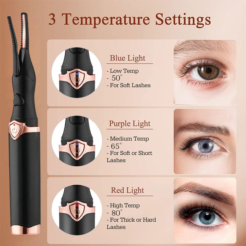 Rizador eléctrico de pestañas para un look glamuroso al instante
