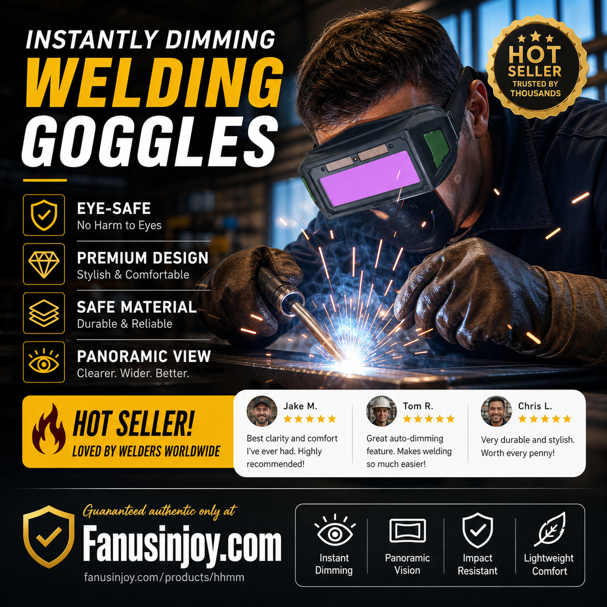 🏭 ¡Directo de Fábrica 50% Dto.! 👀 Gafas Profesionales de Protección para Soldadura con Oscurecimiento Automático 🔥