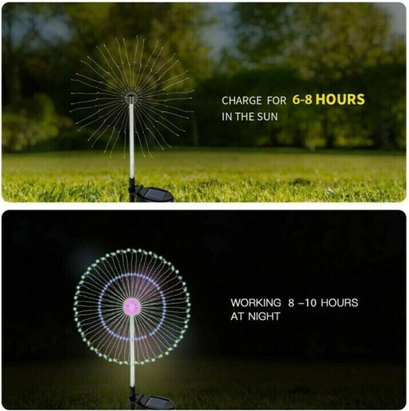 ✨🔥 ¡OFERTA 50% OFF! Luz Solar Decorativa de Fuegos Artificiales para Jardín – Iluminación Mágica, Sin Cables y Resistente al Agua 🌙🌿