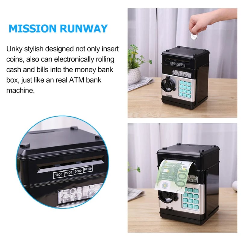 Caja fuerte electrónica con contraseña - Mini cajero automático