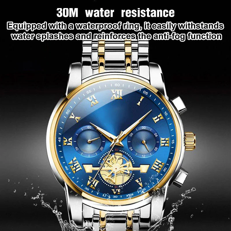 Diseño de lujo Dodecagon Quartz Mira un nuevo reloj de pulsera multifuncional para hombres