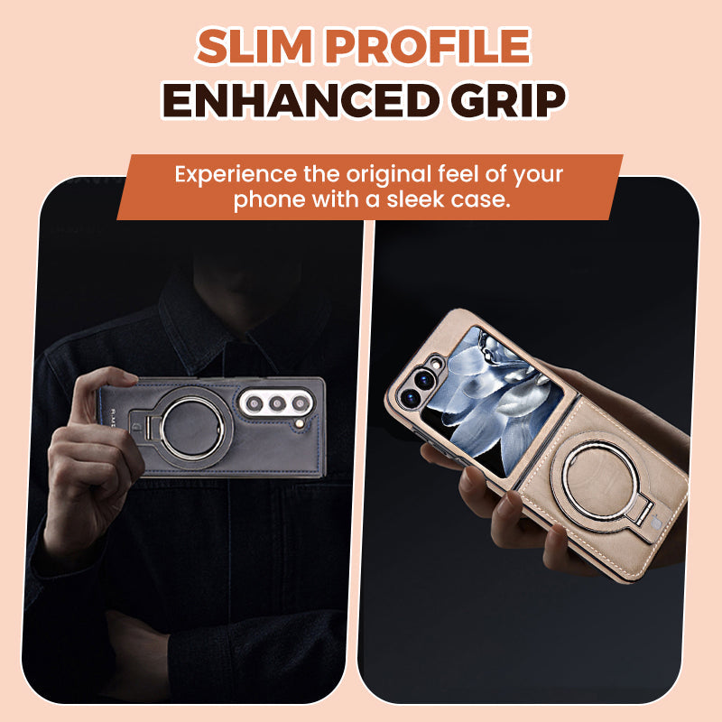 Funda magnética de cuero PU de lujo con soporte para Samsung Z Fold & Z Flip