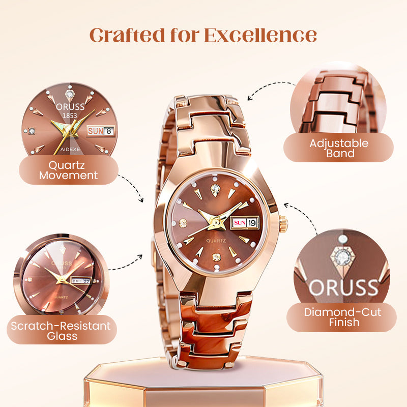 🔥50% DE DESCUENTO EN OFERTA RELÁMPAGO | Elegante reloj de cuarzo impermeable para mujer