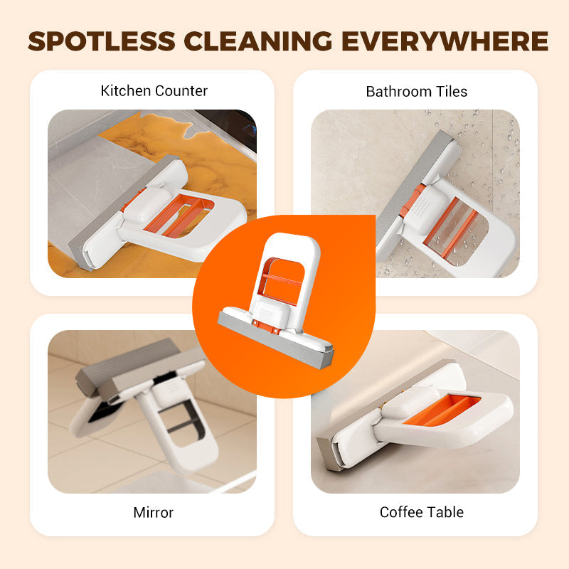 ⚡ ¡Más de 50.000 vendidos! 💕 Mini Fregona Plegable Portátil con Escurrido Automático ✨ Compacta y sin manos