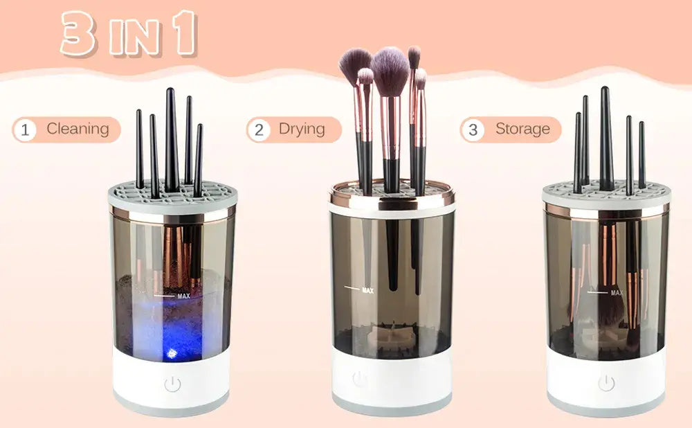 Regalo Perfecto-Limpia Brochas de Maquillaje Eléctrico Recargable