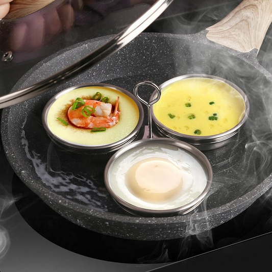 ⏳🔥¡50 % DE DESCUENTO POR TIEMPO LIMITADO! ⏰ 🥚 Cocina de huevos de acero inoxidable 304 – Modelo premium de calidad alimentaria, marco resistente para moldes y fácil de desmoldar ✨