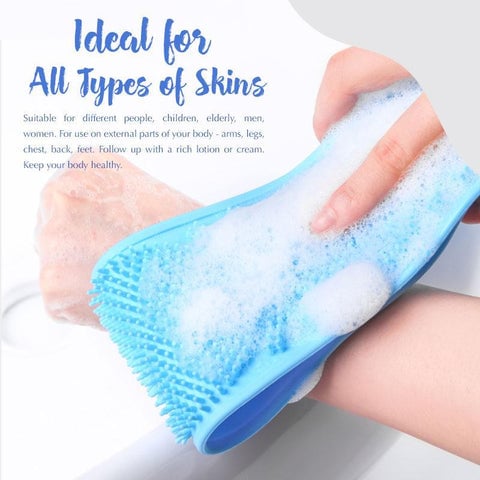 ⏳🔥¡50 % DE DESCUENTO POR TIEMPO LIMITADO! ⏰ 🧴 Cepillo de Silicona para Espalda de Doble Cara – Exfoliante Corporal para Baño con Cerdas Suaves de Silicona