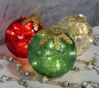 🎅🌲Adornos Navideños de Vidrio para Mesa【3 piezas】- Envío gratuito
