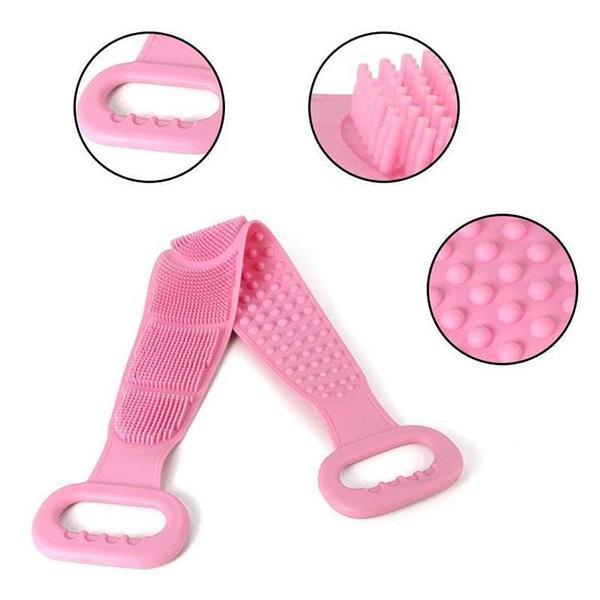 ⏳🔥¡50 % DE DESCUENTO POR TIEMPO LIMITADO! ⏰ 🧴 Cepillo de Silicona para Espalda de Doble Cara – Exfoliante Corporal para Baño con Cerdas Suaves de Silicona
