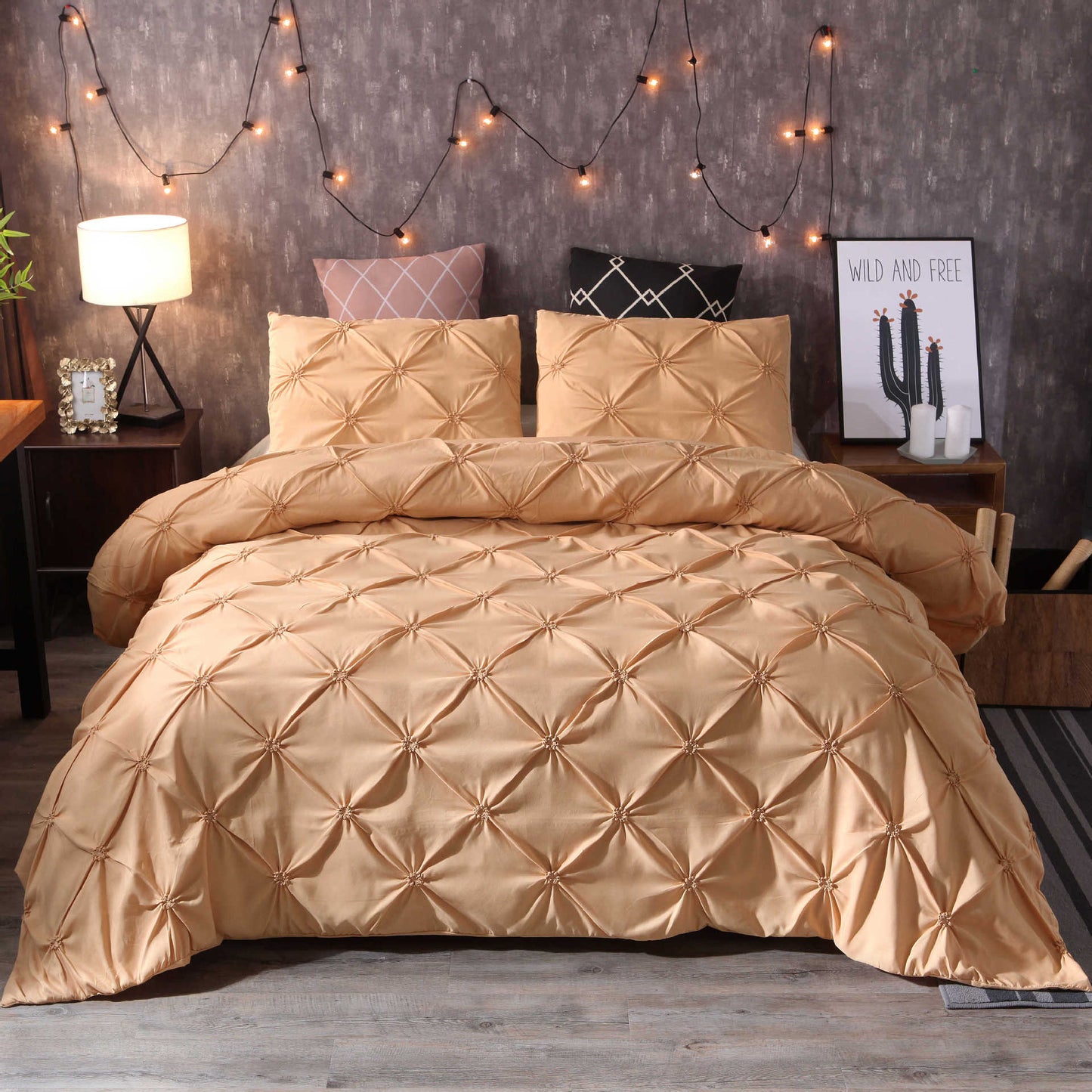 🎁2026 New Arrivals 50% OFF💥Bedsure Soft Pintuck Duvet Set