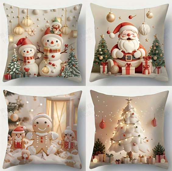 🎄 ¡OFERTA NAVIDAD! 50% en TODO + 🎁❄️🎅Elegantes fundas de almohada decorativas navideñas