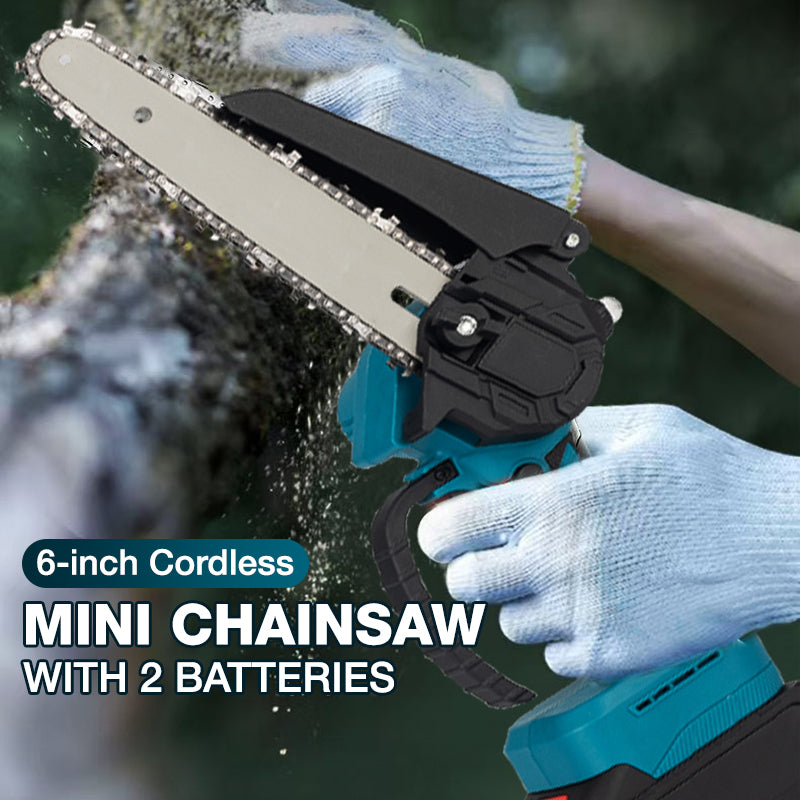 🔥Promoción por Tiempo Limitado 55% OFF🔥Motosierra Mini Inalámbrica de 6 Pulgadas con 2 Baterías
