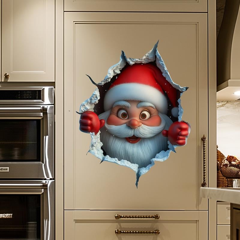 🎄Rebajas de Navidad 50 % de descuento🎅Adhesivos creativos para la pared con motivos navideños
