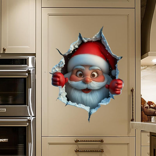 🎄Rebajas de Navidad 50 % de descuento🎅Adhesivos creativos para la pared con motivos navideños