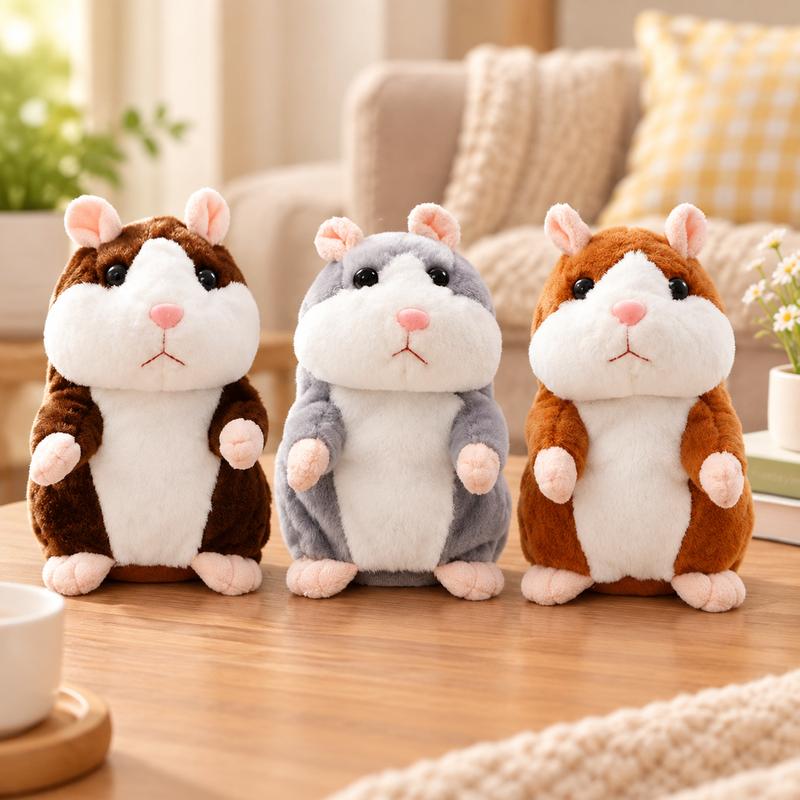 Peluche de Hámster Parlante – Repite lo que Dices con Movimiento de Cabeza