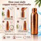 ❤️Frescura de Verano 50% Off!💧Botella de Agua Premium de Cobre Sólido 100% – Sin Plástico e Inspirada en el Ayurveda