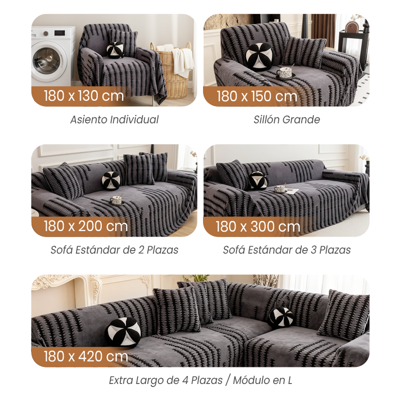 👉 🧸✨ Funda de Sofá de Felpa Ultra Suave – Cálida, Antideslizante y Perfecta para el Hogar