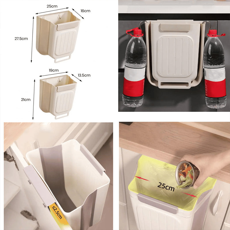 ⏳🔥¡50 % DE DESCUENTO POR TIEMPO LIMITADO! ⏰ Cubo de basura plegable y colgante multiusos para la cocina