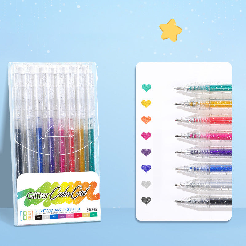 ✨¡Más de 80.000 unidades vendidas! 🎁 Set de bolígrafos de gel con purpurina – Escritura fluida 🎨
