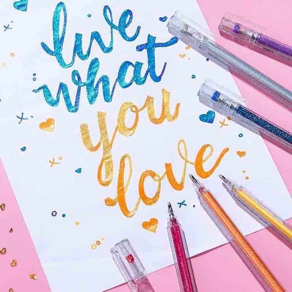 ✨¡Más de 80.000 unidades vendidas! 🎁 Set de bolígrafos de gel con purpurina – Escritura fluida 🎨