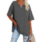 👕 LIMITED-TIME 50% OFF! 💥 Women's Casual Loose V-Neck T-Shirt – Soft, Breathable, Flowy Hem ✨