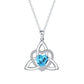 Collar de Corazón con Nudo Celta de la Trinidad✨ Dije de Piedra de Nacimiento