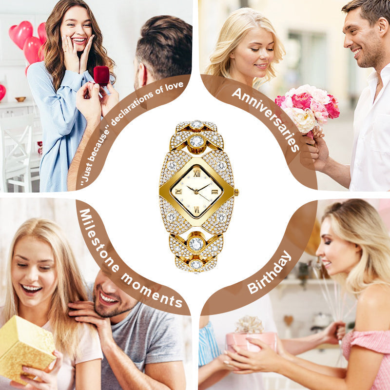 ⌚✨ ¡OFERTA 50% OFF! Reloj de Cuarzo Retro para Mujer con Estrás Brillante – Elegante, Femenino y Perfecto para Cada Ocasión 💎🌸