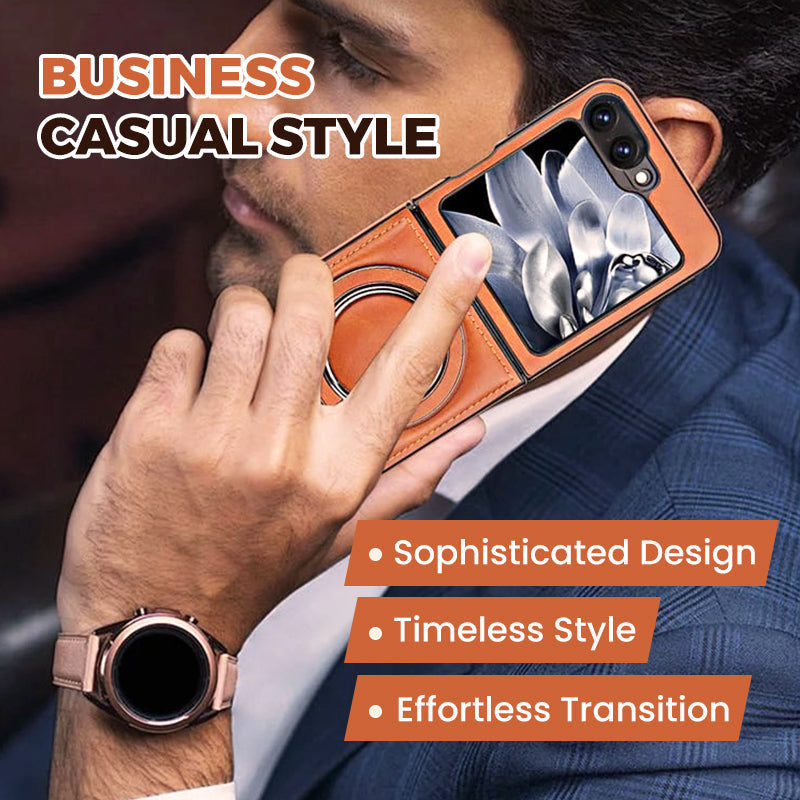 Funda magnética de cuero PU de lujo con soporte para Samsung Z Fold & Z Flip