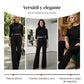 Conjunto Elegante de Crop Top y Pantalón Palazzo para Mujer
